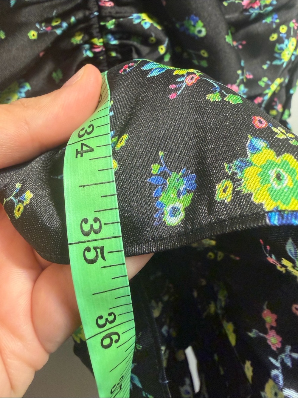 Sandro Novalee Floral Ruched Mini Dress Noir Black V-Neck Ruffle NWT US 4 $415 - Picture 11 of 12